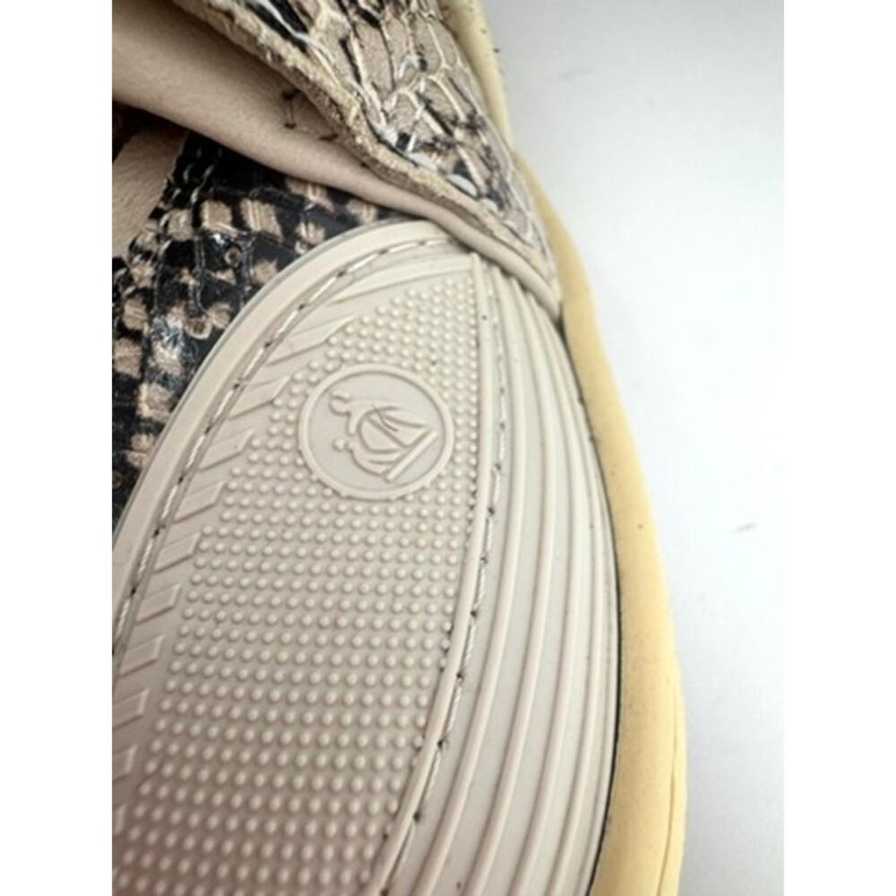 Men's Lanvin Beige Python Print Curb Sneakers Siz… - image 11